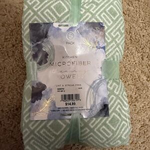 Green Kitchen Microfiber Towels - 5 Pack